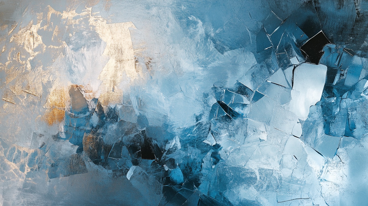 An abstract, reflective artwork depicting a softly illuminated mirror or reflective surface, gently fractured into subtle shards, symbolizing both humanity’s brokenness and the quiet presence of divine hope and restoration. It's a symbolic representation of humanity in the garden as explored in the question "who is the first person on earth?"